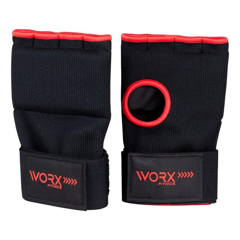 WORX - Guantes Vendas Muñequeras De Boxeo Worx Acolchadas - Negro - M-