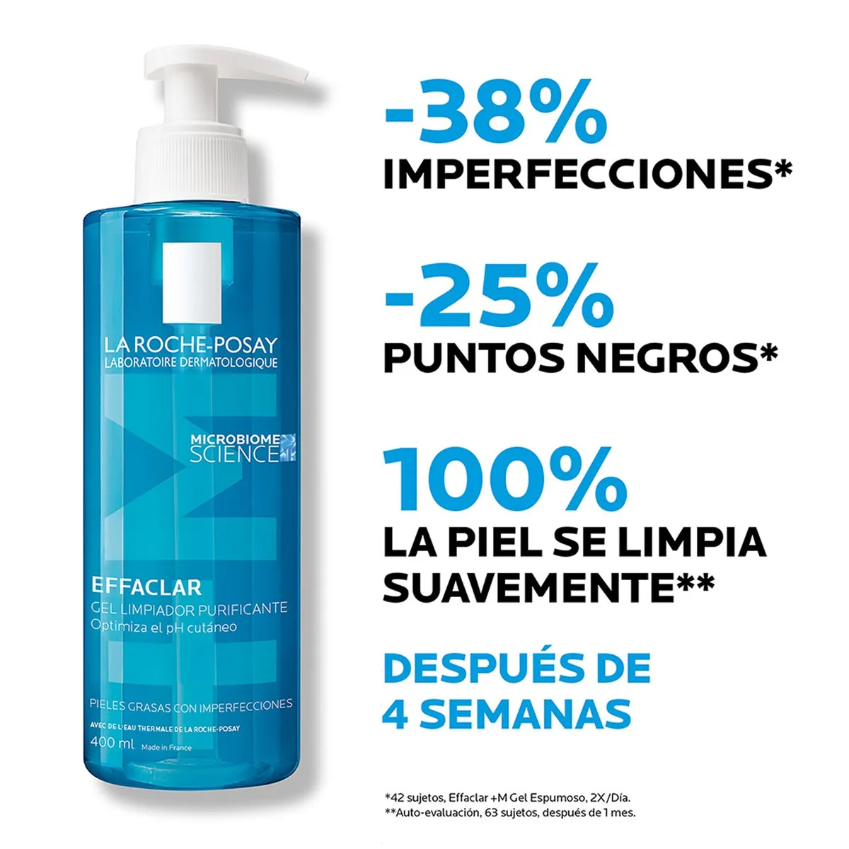 LA ROCHE POSAY - Gel Limpiador Effaclar 400 ml Pieles Mixtas a Grasas La Roche Posay