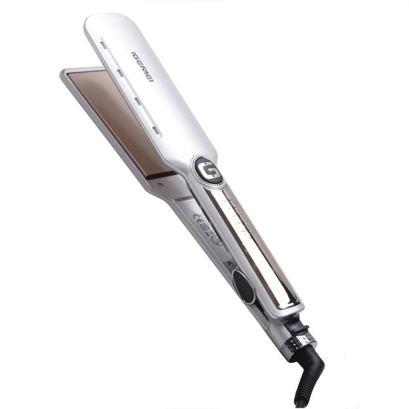 GEMEI GEEMY - Plancha de Cabello Geemy GM450 Professional Hair Plateada