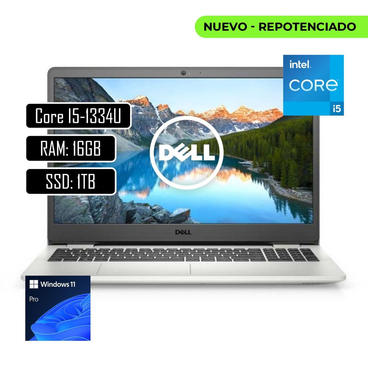 DELL - Portatil Dell Inspiron Core i5-1334U Gen12 - RAM 16GB - SSD 1Tera - Win11 PRO