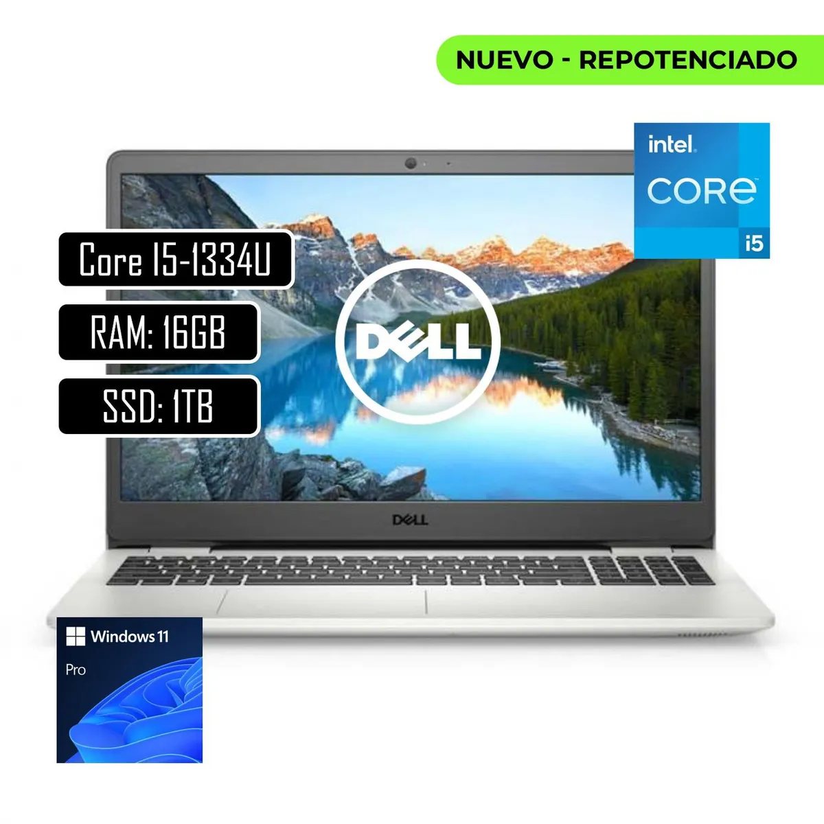 DELL - Portatil Dell Inspiron Core i5-1334U Gen12 - RAM 16GB - SSD 1Tera - Win11 PRO