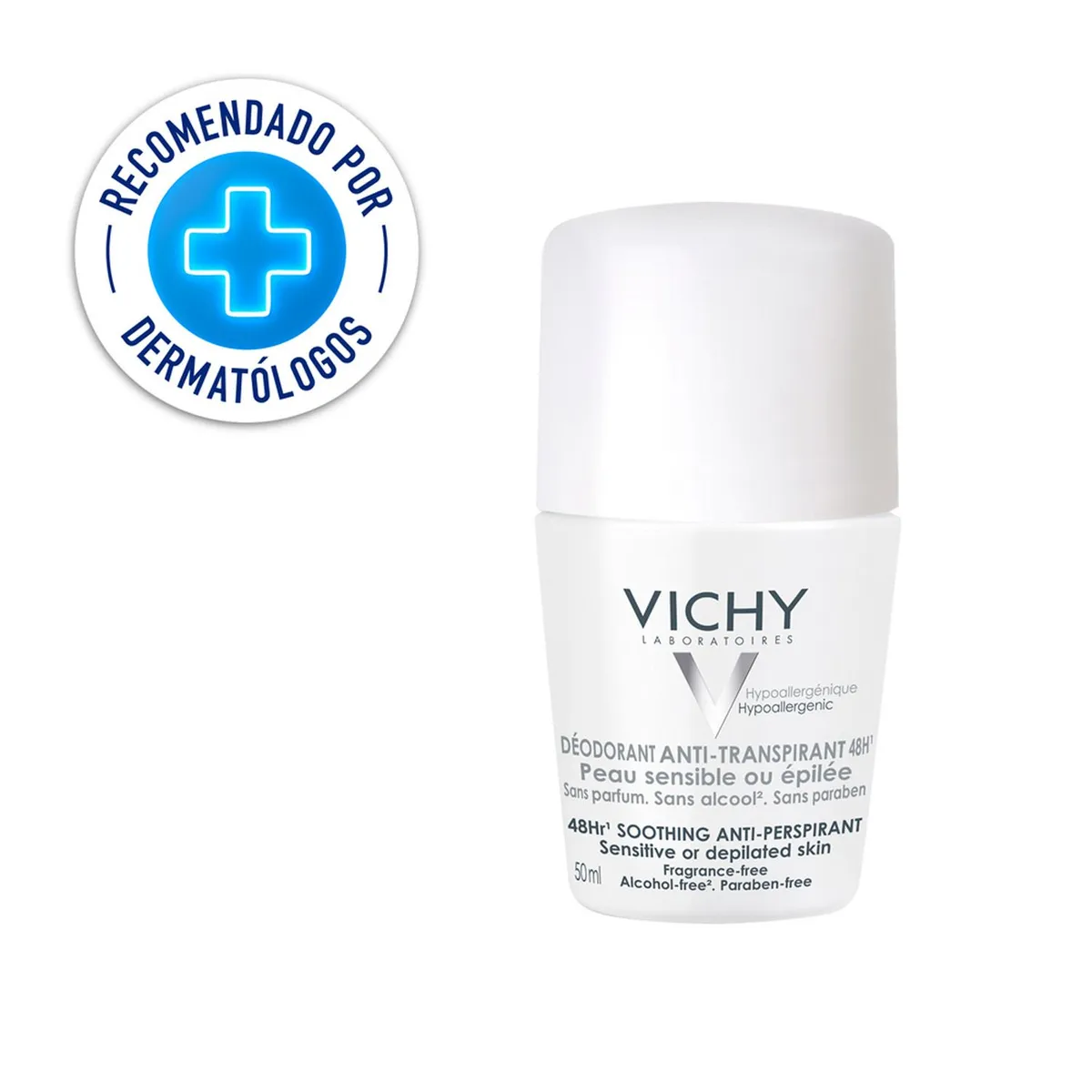 VICHY - Desodorante Anti Transpirante Vichy Deo Roll-On Piel Sensible 48 Hr 50 ml