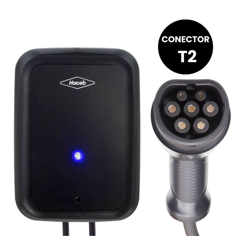 HACEB - Cargador de pared para carros Eléctricos Tipo Europeo (T2) F2 220V 7,5kW
