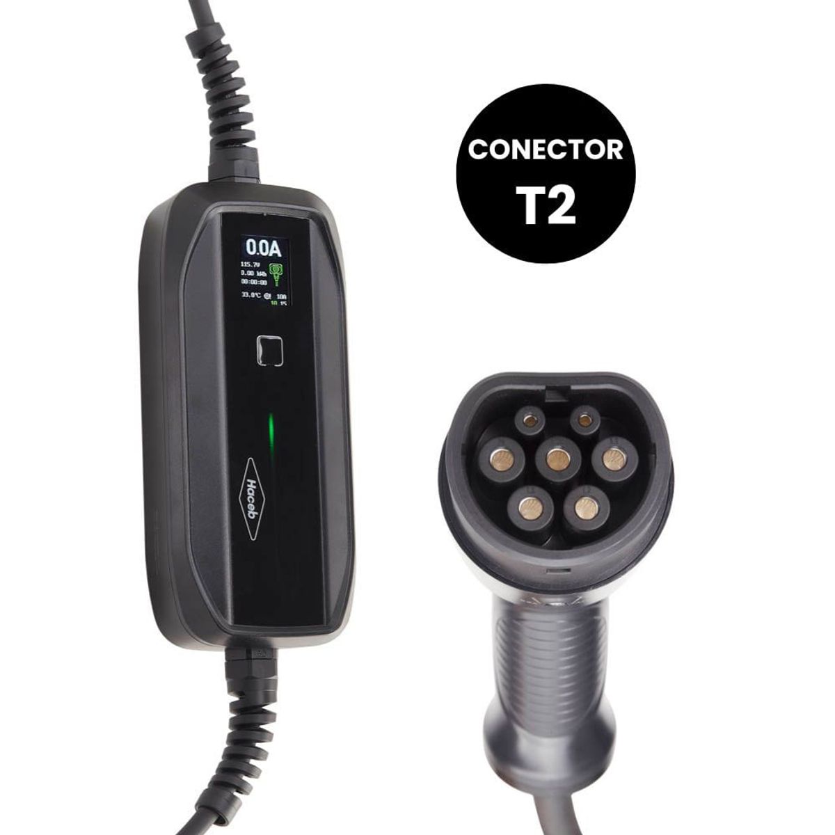 HACEB - Cargador portátil para carros eléctricos Tipo Europeo (T2)