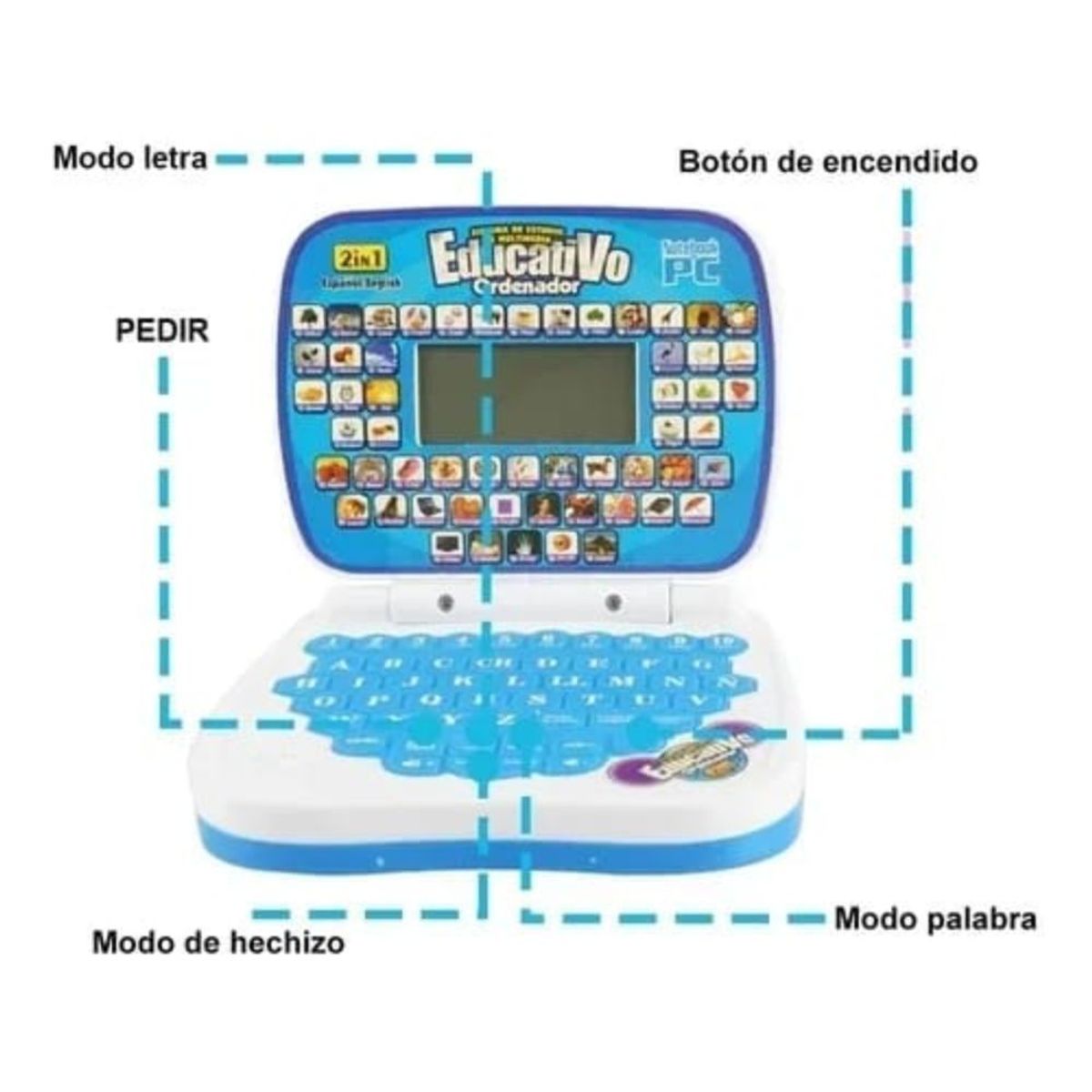 GENERICO - Laptop Didáctica Computadora Juguete Para Niños 123 Funcion