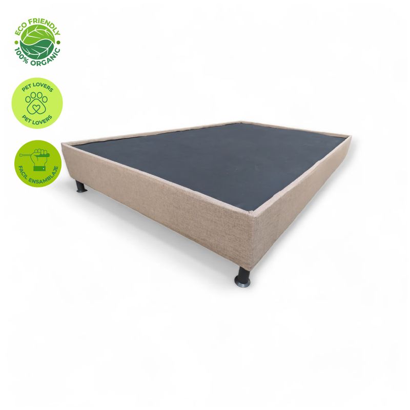 GENERICO - Base Cama Dividida Doble 140 x 190  Tela Color
