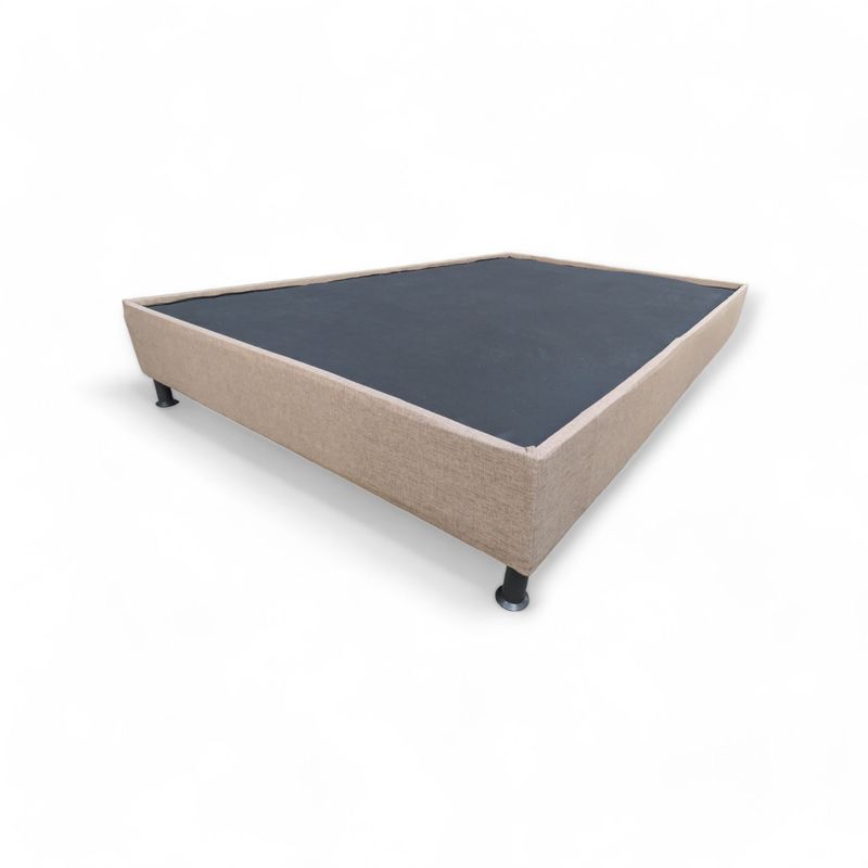 GENERICO - Base Cama Dividida 140x190 Tela Color café