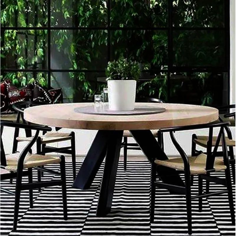 22 GRADOS DECORACION - Mesa redonda Buger 110cm diámetro Roble macizo