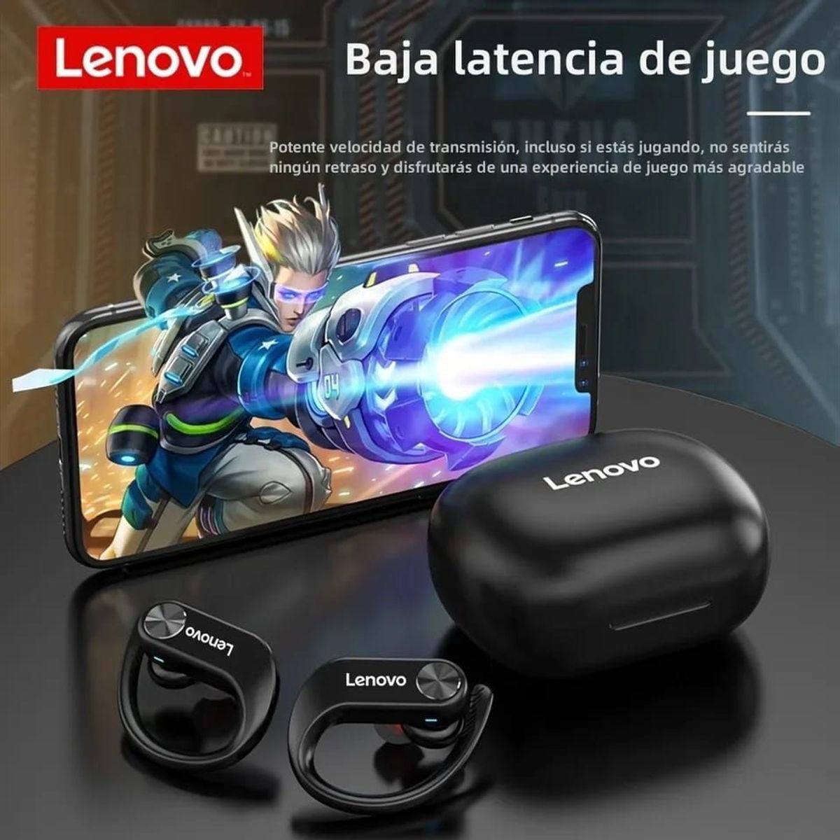 LENOVO - Audífonos Lenovo Lp7 Inalambricos Bluetooth Deportivos