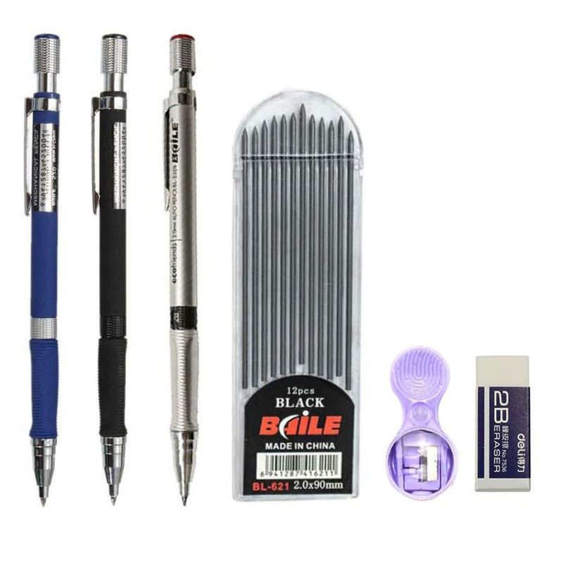 GENERICO - Lápices Mecánicos Para Dibujo Kit De Portaminas Automáticos