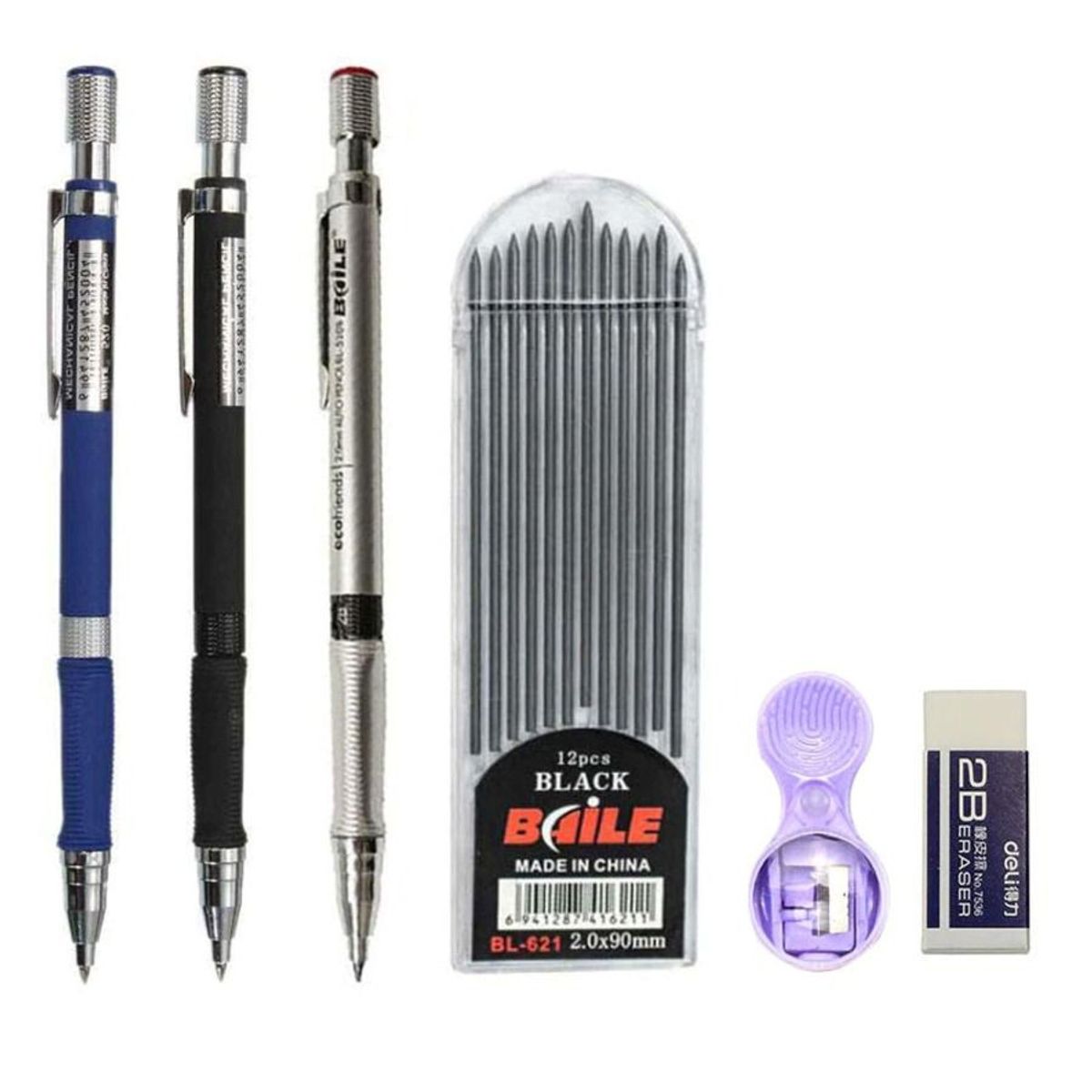 GENERICO - Lápices Mecánicos Para Dibujo Kit De Portaminas Automáticos