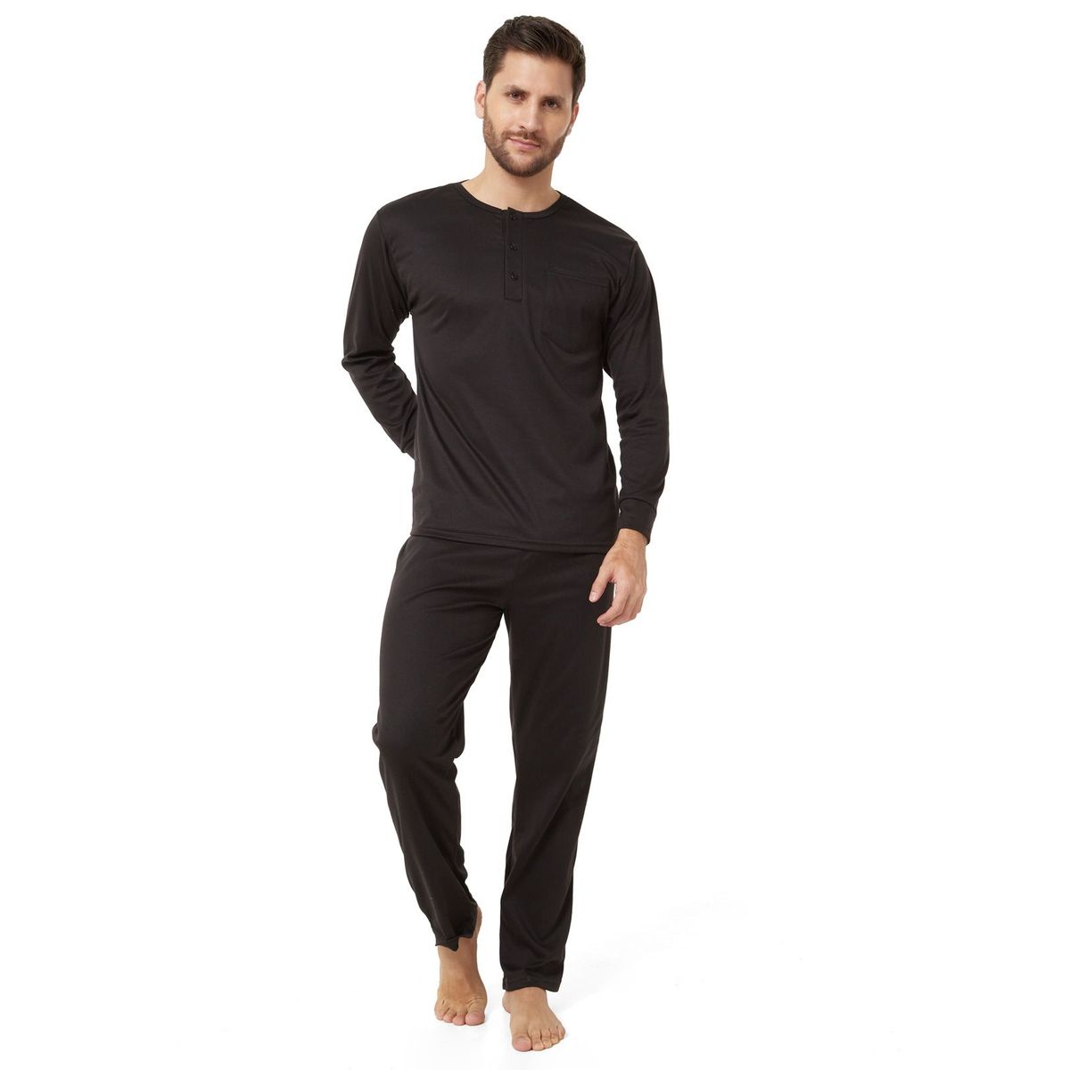 SANTANA - Pijama Hombre Manuel Negro
