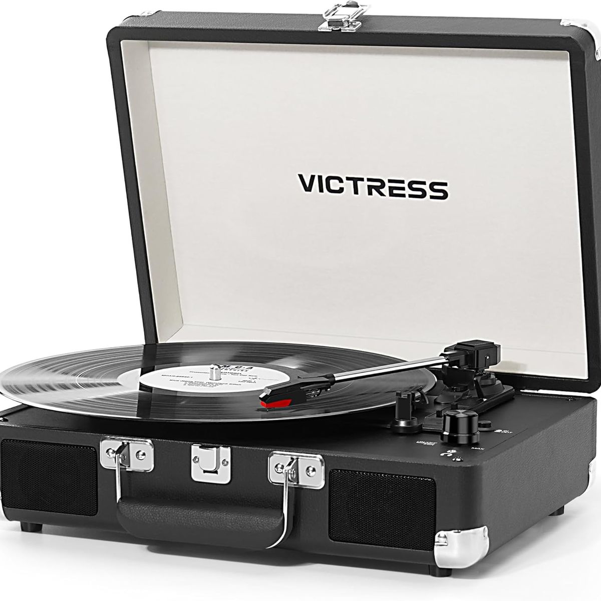 ADATA - Tocadiscos Vintage Portátil Con Parlantes Y Bluetooth