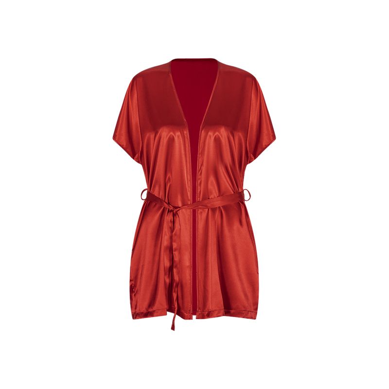 DIANE & GEORDI - Pijama kimono manga corta 2925 - Rojo_.
