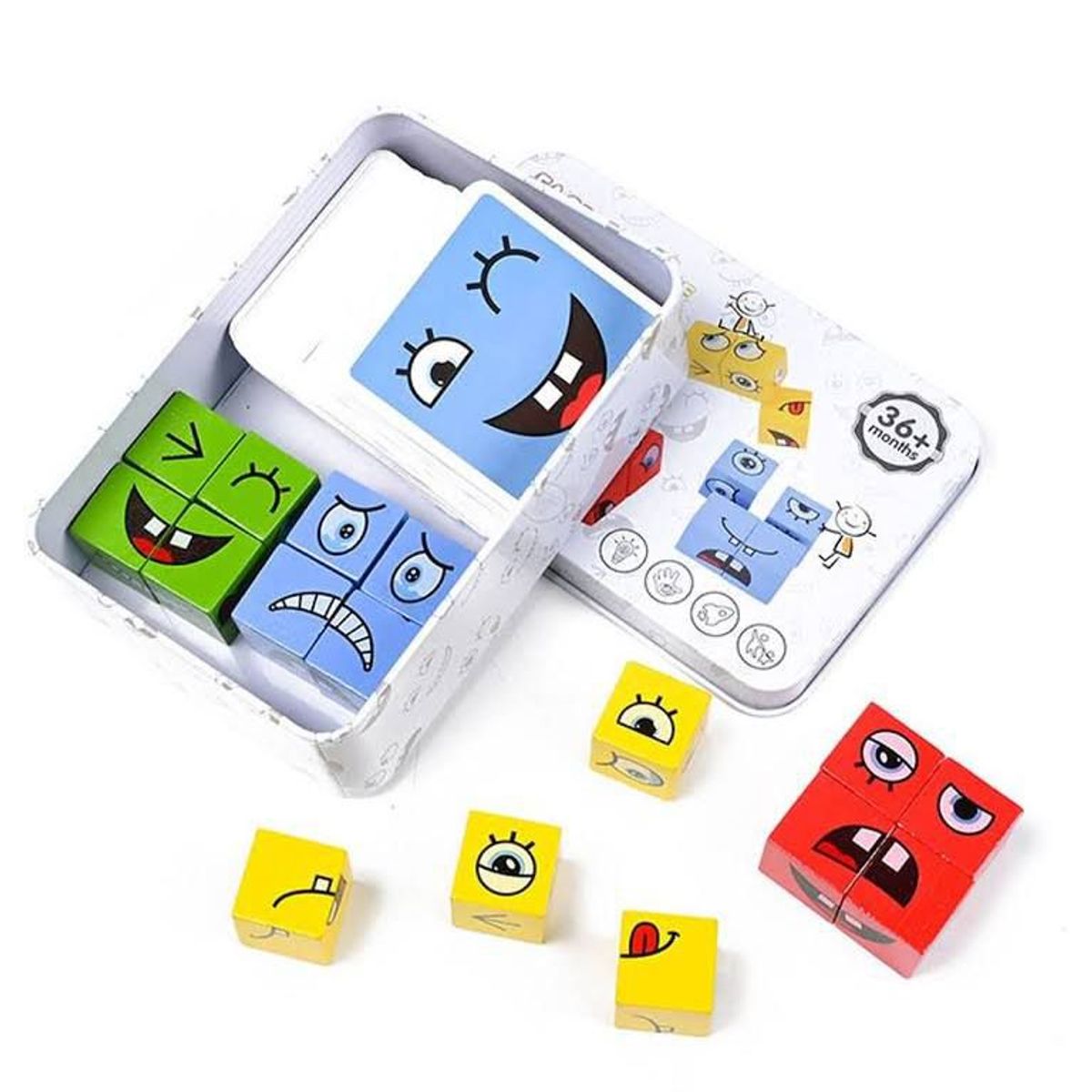 MIELTECH - Juego De Mesa Cambia La Cara Montessori Para Niños Emojis