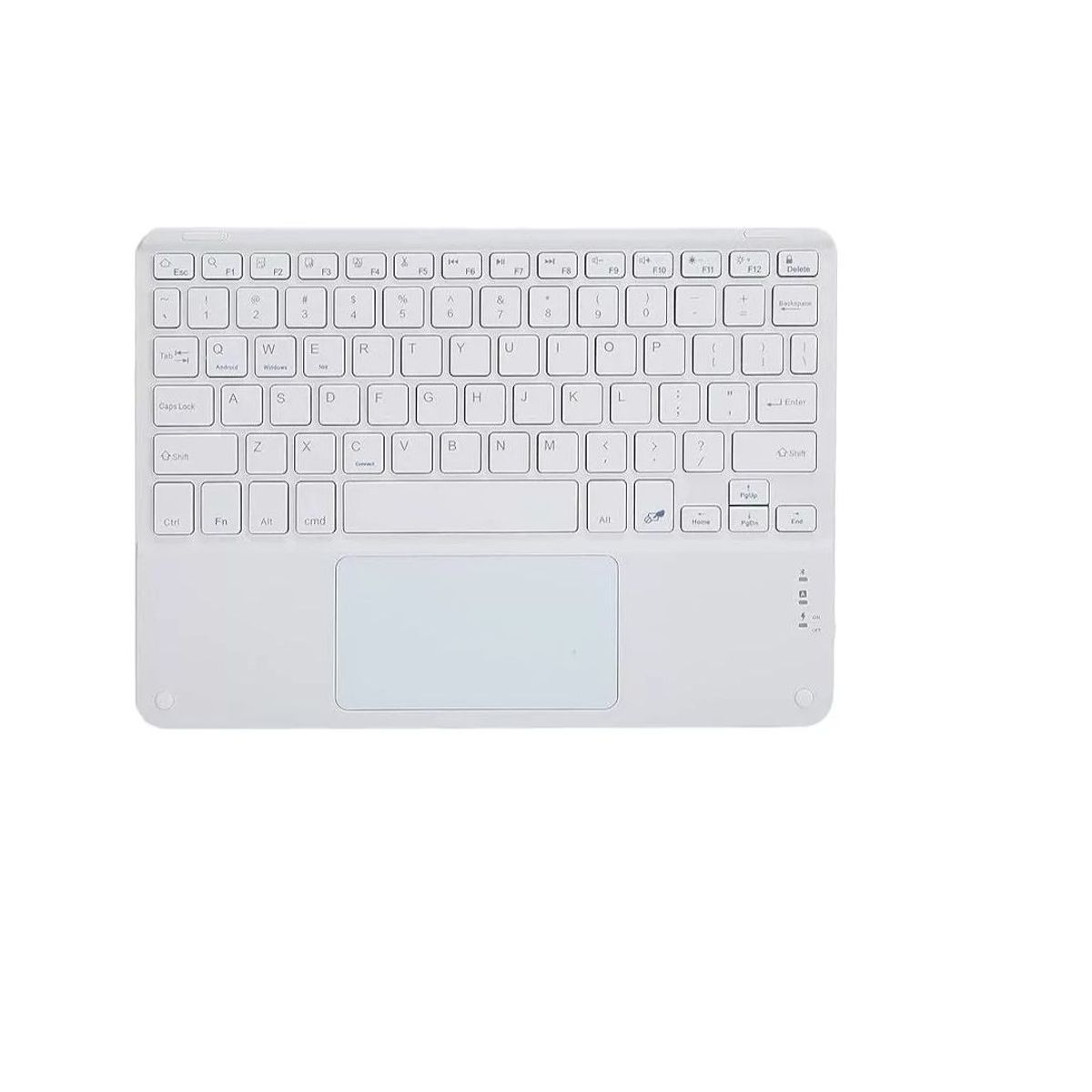 GENERICO - Teclado Inalámbrico  Trackpad mouse Bluetooth Blanco