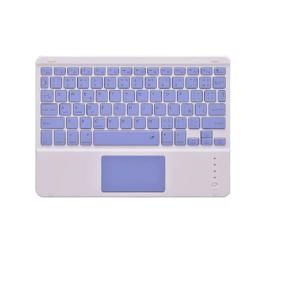 GENERICO - Teclado Inalámbrico  Trackpad mouse Bluetooth Lila Blanco