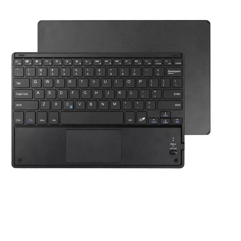 GENERICO - Teclado Inalámbrico  Trackpad mouse Bluetooth Negro