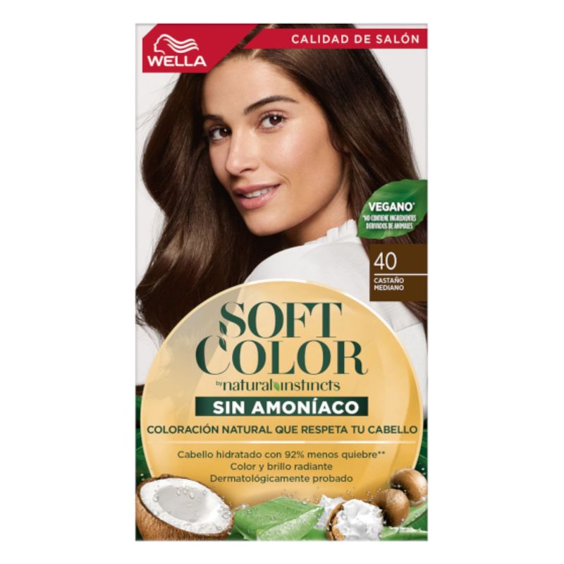 WELLA - Tinte Wella Soft Color Sin Amoniaco  40 - Castaño Mediano
