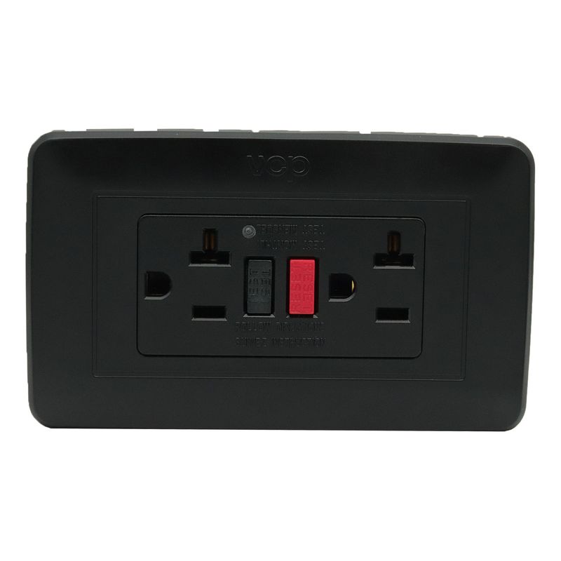 VCP - Tomacorriente Doble Gfci Vcp Ws162-500 Amanecer Negro