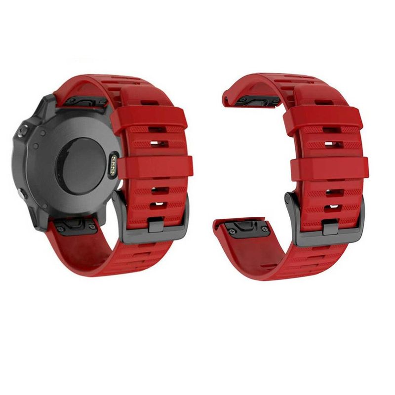 GENERICO - Pulsera Correa para Reloj Garmin Fenix 5x 5xplus 26mm Rojo