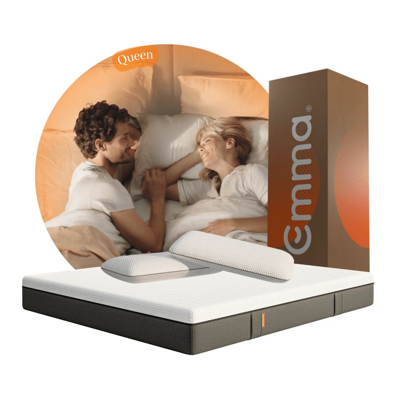 EMMA - Colchón Emma Original Queen + 2 Almohadas con Tecnología Alemana.