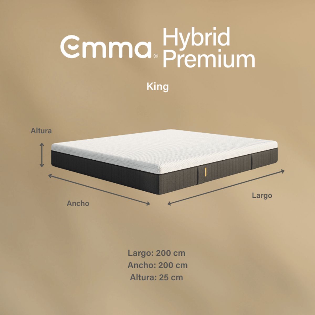 EMMA - Colchón Premium King con Alivio de Presión y Tecnología Alemana