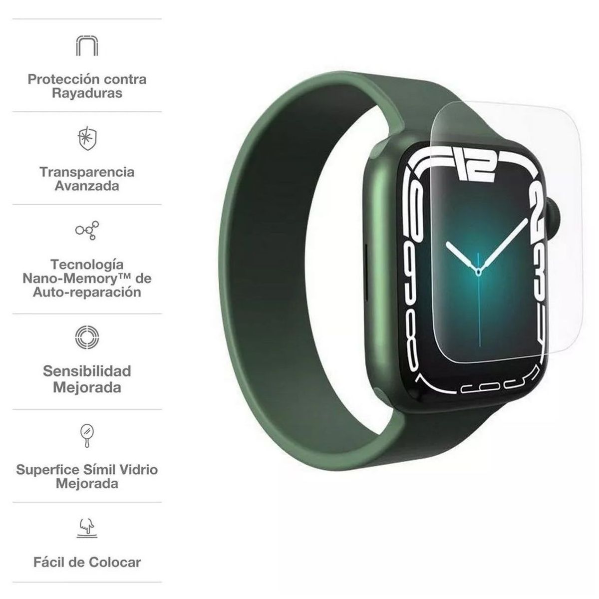 INVISIBLE SHIELD - Vidrio Protector Ultra Clear para Apple Watch Series 9 8 7 de 41 mm