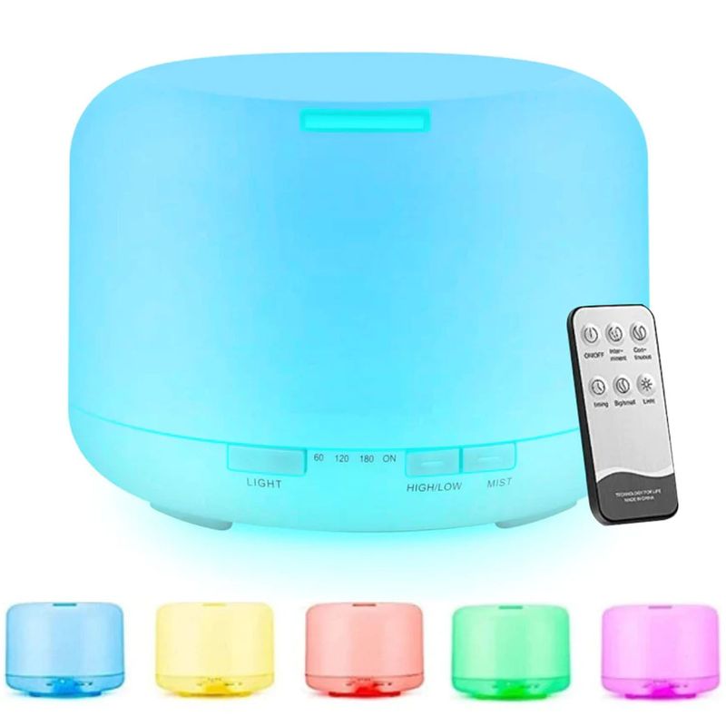 ONE PIXEL - Difusor De Aromas Humidificador De Aire 7 Colores LED KP-500ml