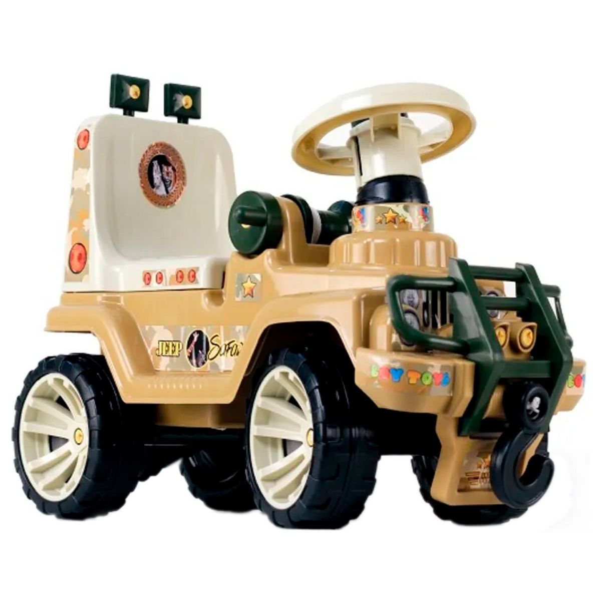 GENERICO - Carro Montable Jeep Niño Full Safari Grande 57cm Boy Toys
