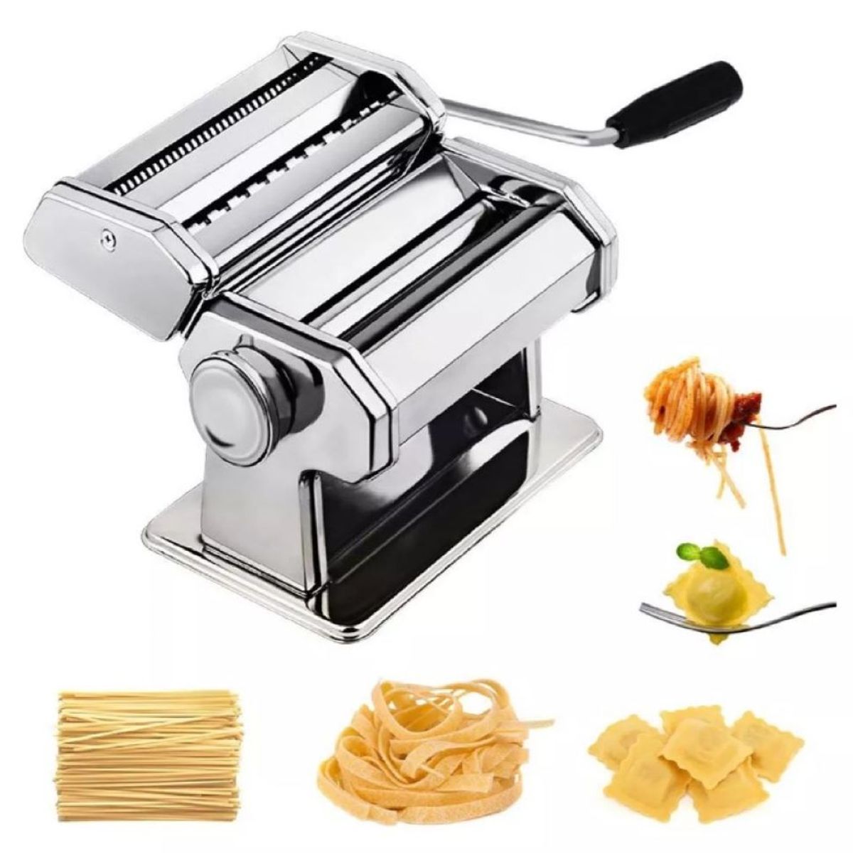 ZHOPI CO - Maquina Molino Hacer Pasta Spaguetti Manual Grosor Ajustable