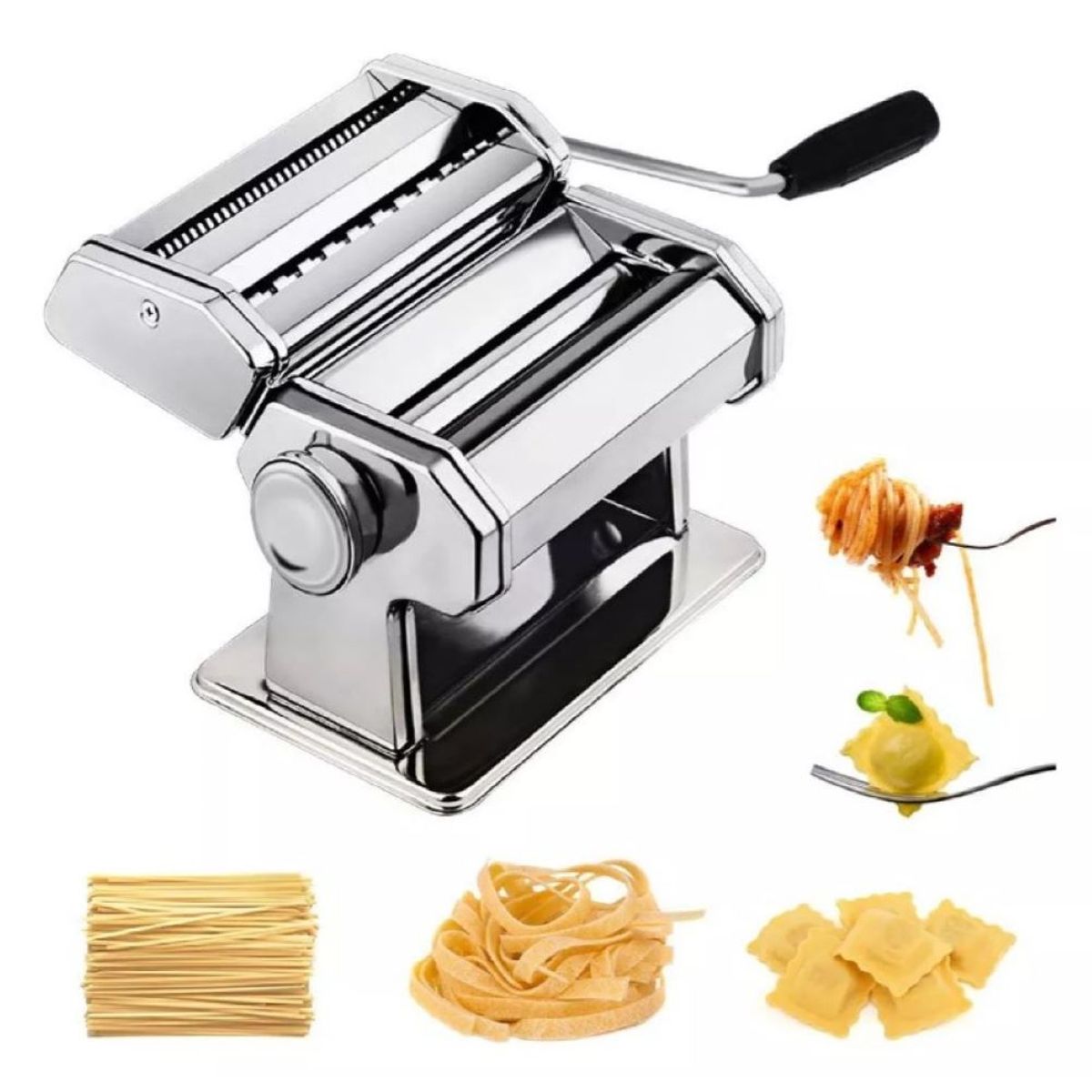 ZHOPI CO - Maquina Molino Hacer Pasta Spaguetti Manual Grosor Ajustable