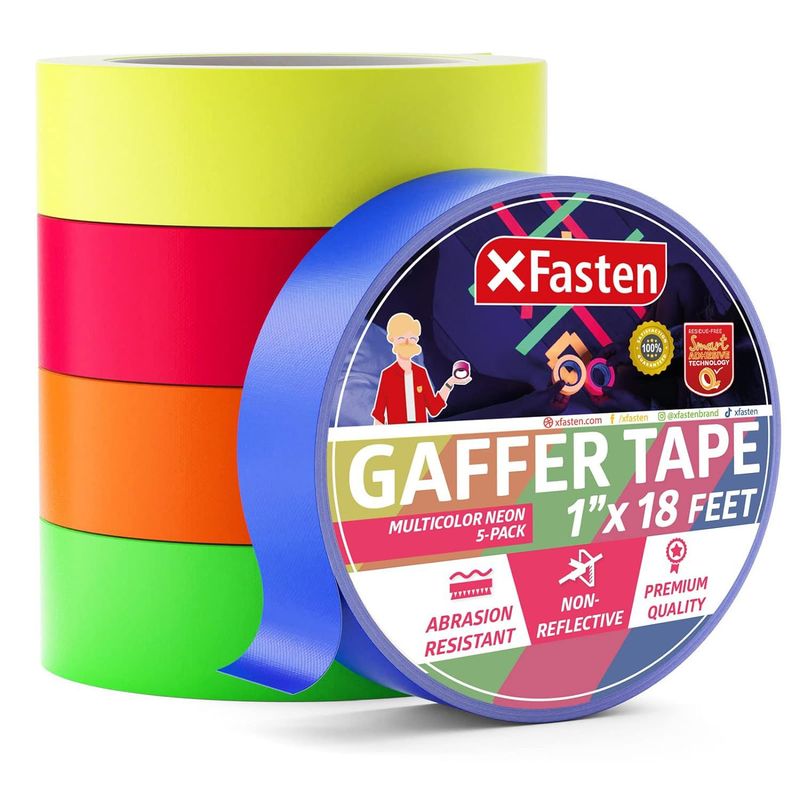 GENERICO - Cinta Gaffer Neon 25cm x 55mts Paquete x5