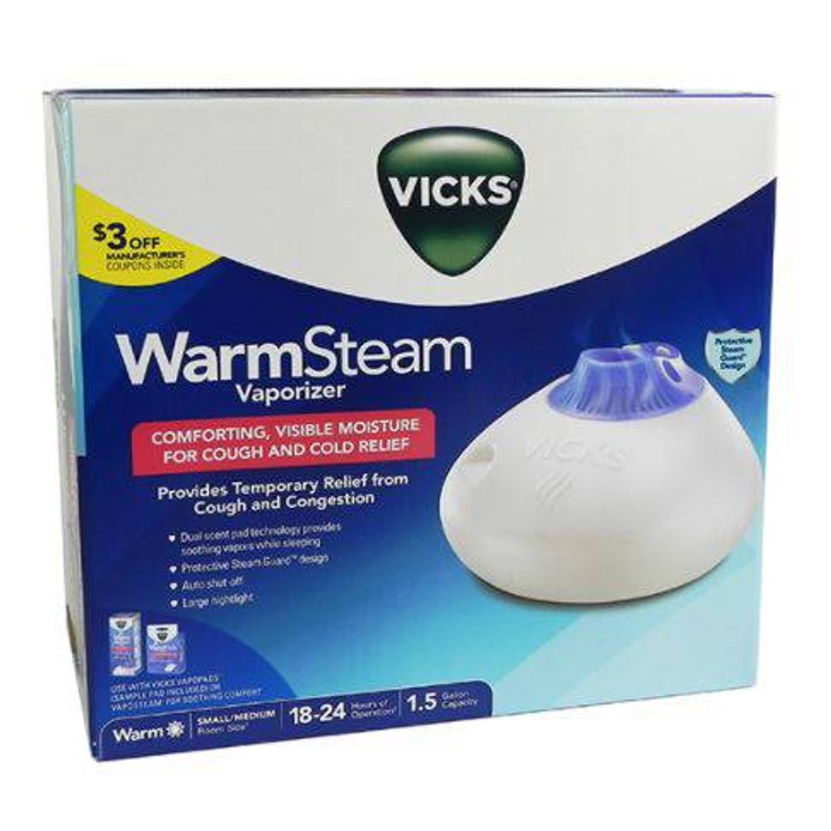 VICKS - Vaporizador Vicks Vapor Tibio 1,5 Galón