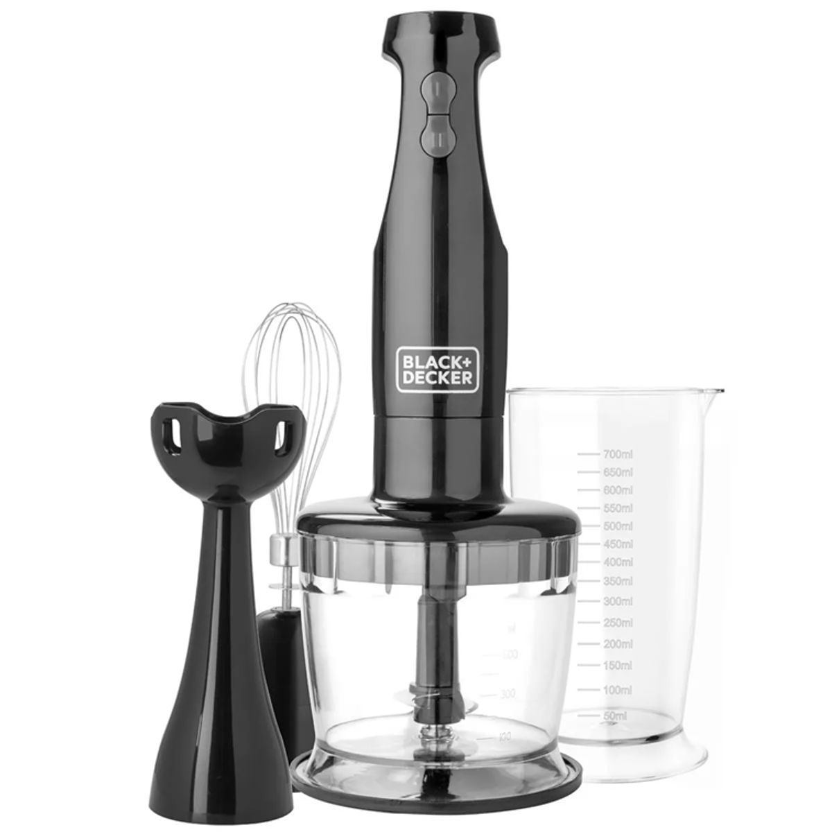 BLACK+DECKER - Batidora Inmersión 3 en 1 Black+Decker Mezcla, Bate y Tritura HB2800B