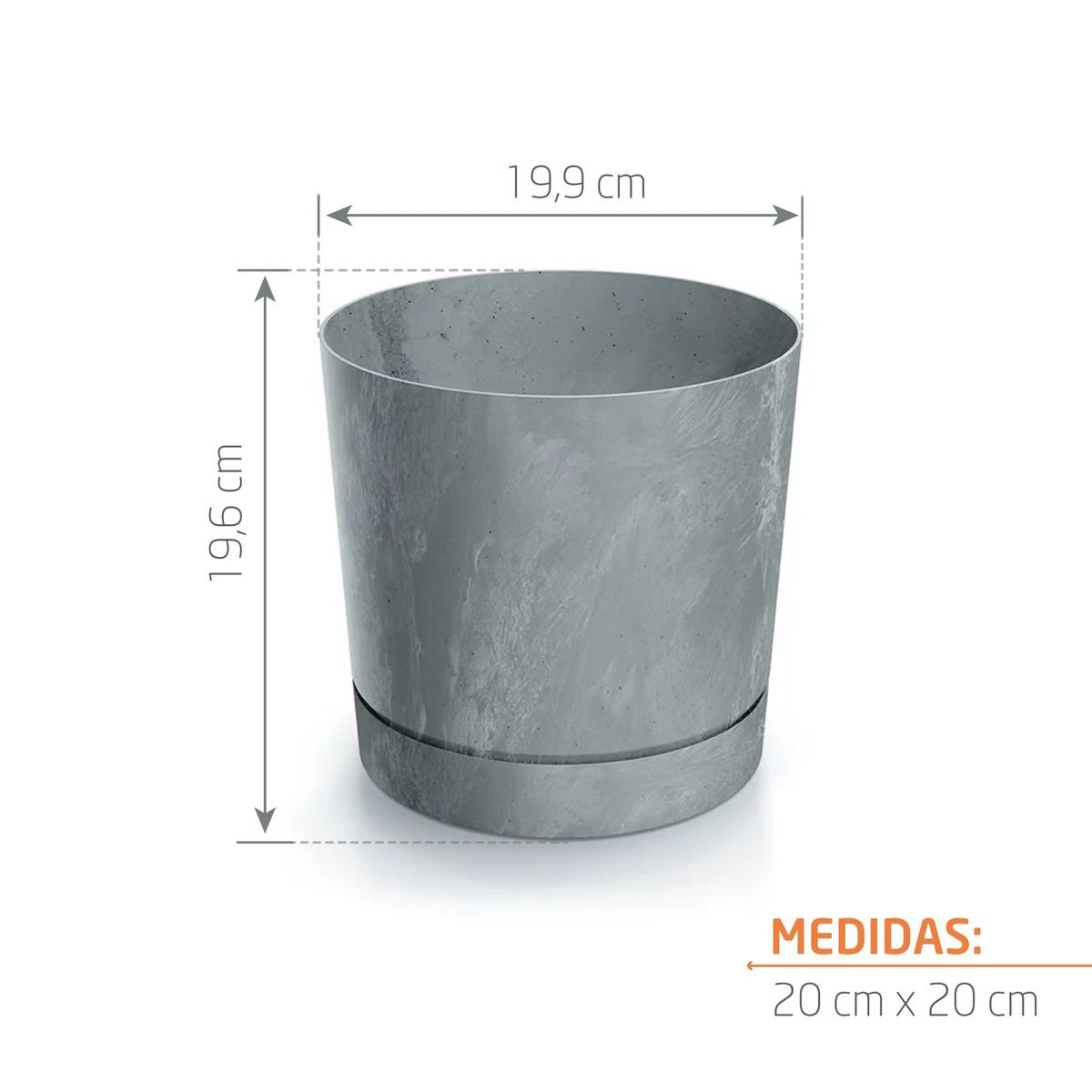 TUMATERA - Matera Tubo P Beton 20 Cm Gris Concreto