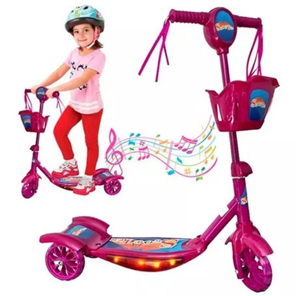 BABY ON - Monopatin Patineta Infantil Para Niños Con Luces Y Sonidos