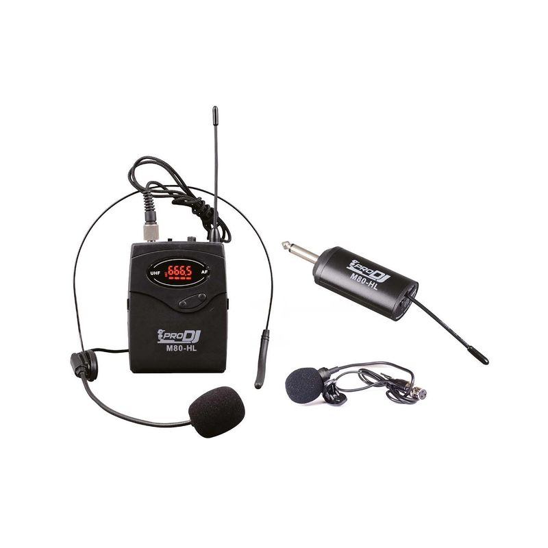 PRO DJ - Micrófono Inalámbrico PRO DJ M80-HL Negro