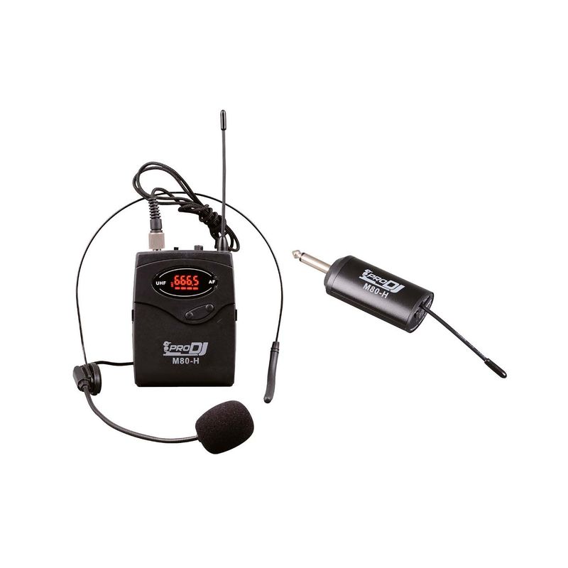 PRO DJ - Micrófono Inalámbrico PRO DJ M80-H Negro