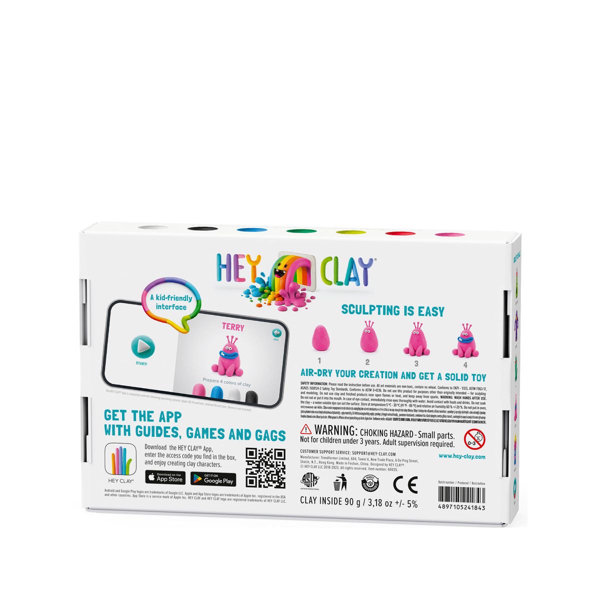 TOY LOGIC - Set Masa Moldeable Hey Clay Monstruos x 6 Envases