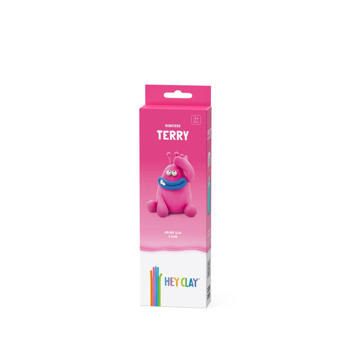 TOY LOGIC - Masa Moldeable Hey Clay Monstruo Terry x 5 Colores