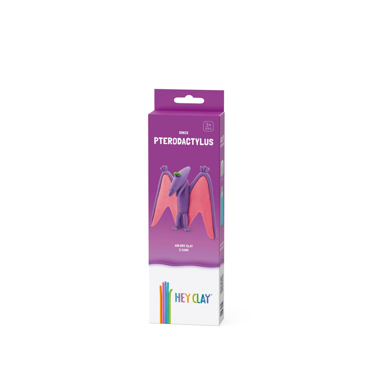 TOY LOGIC - Masa Moldeable Hey Clay Dino Pterodactylus x 5 Colores