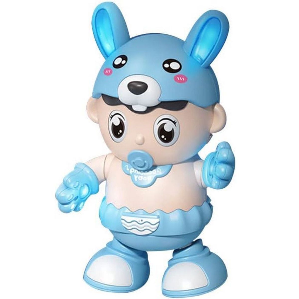 DAYOSHOP - Robot Bebe Conejo Juguete Luces Sonido Movimiento + Bateria