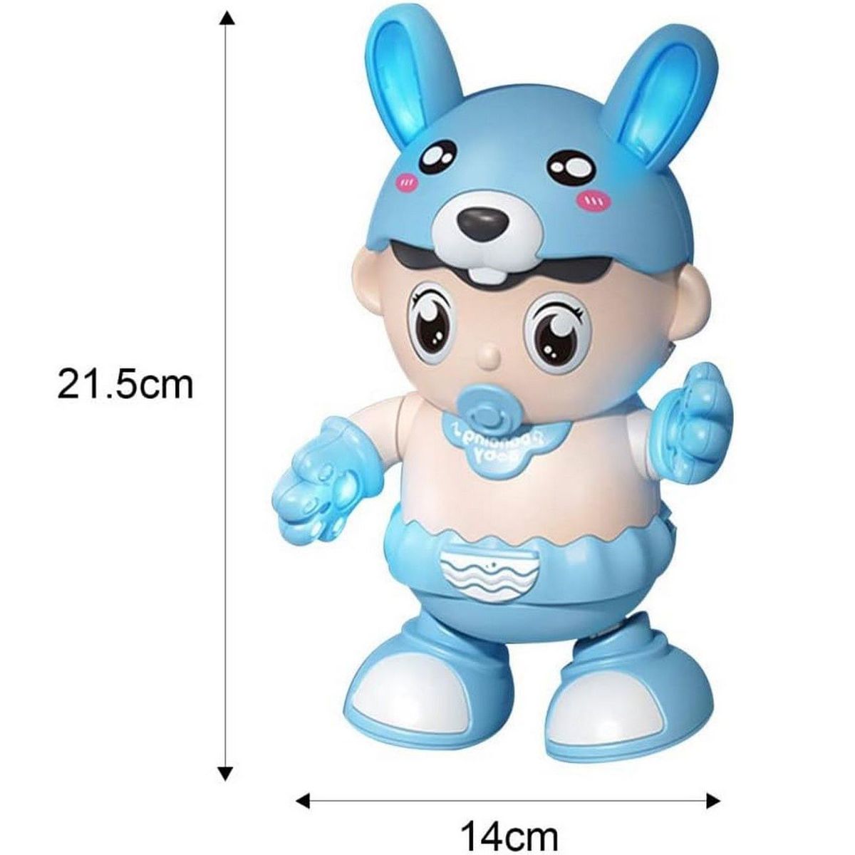 DAYOSHOP - Robot Bebe Conejo Juguete Luces Sonido Movimiento + Bateria