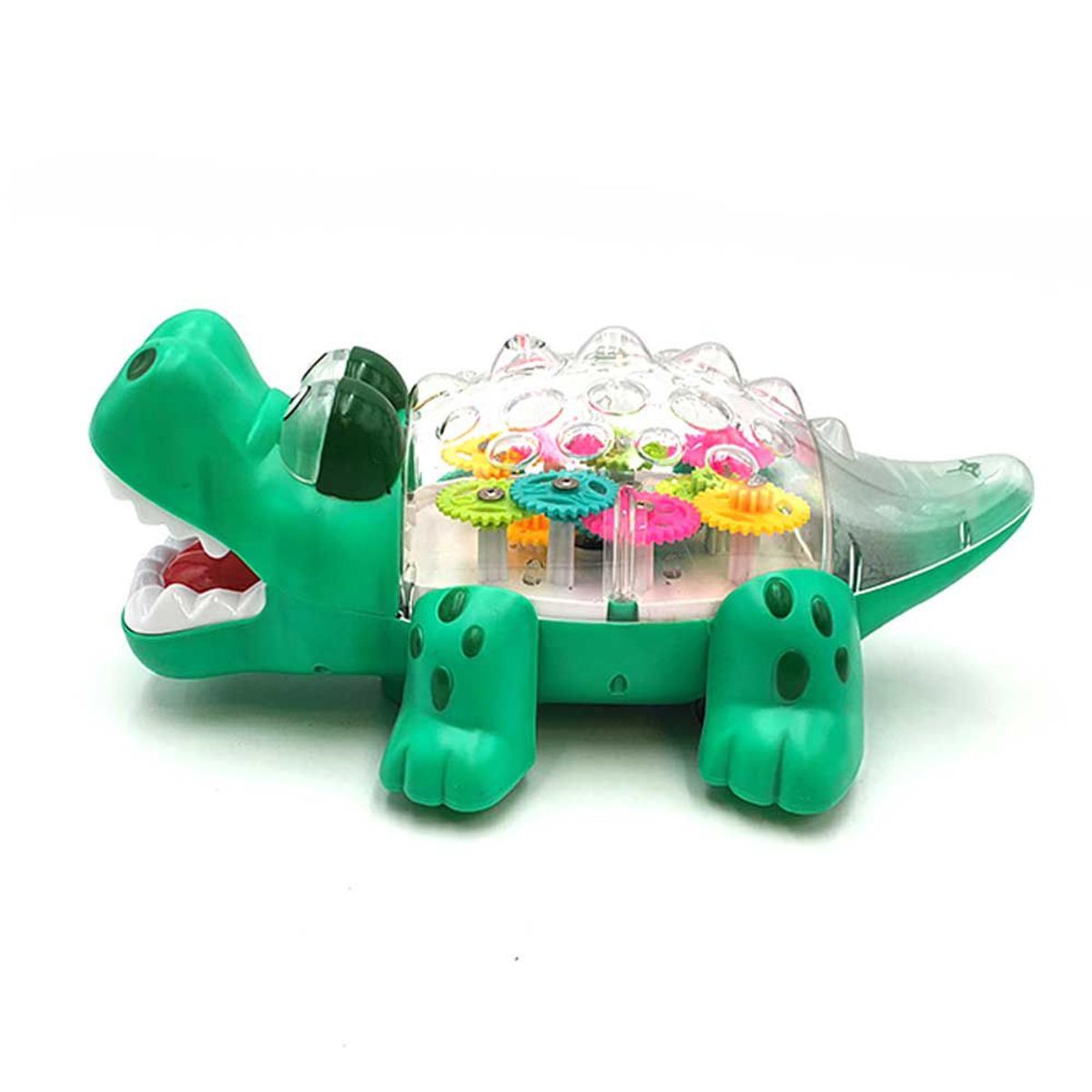 DAYOSHOP - Robot Cocodrilo Juguete Luces Sonido Movimiento  Bateria