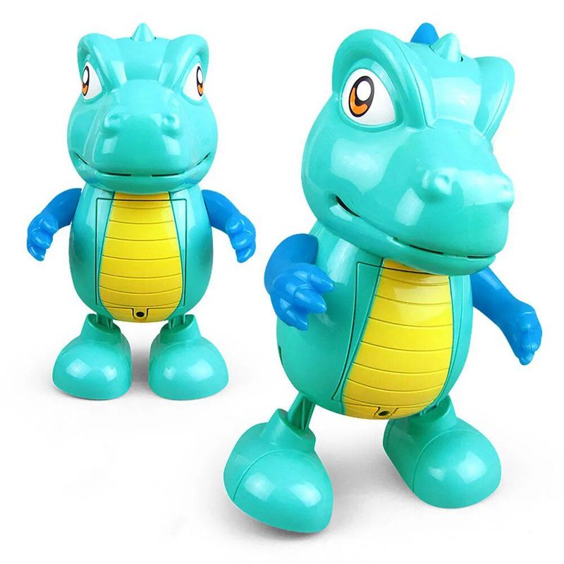 DAYOSHOP - Robot Dinosaurio Juguete Luces Sonido Baile + Bateria