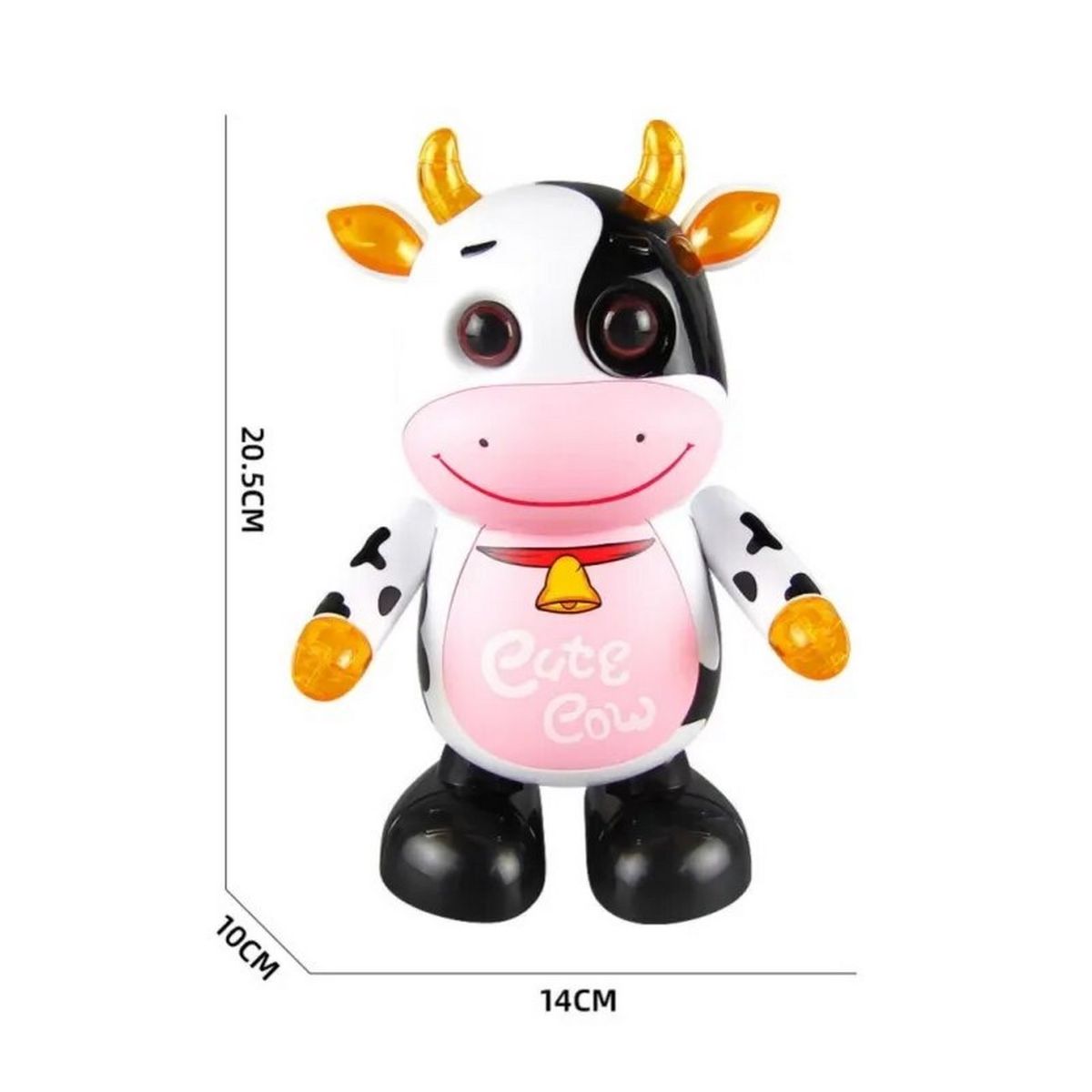 DAYOSHOP - Vaca Robot Granja Juguete Luces Sonido Movimiento Bateria