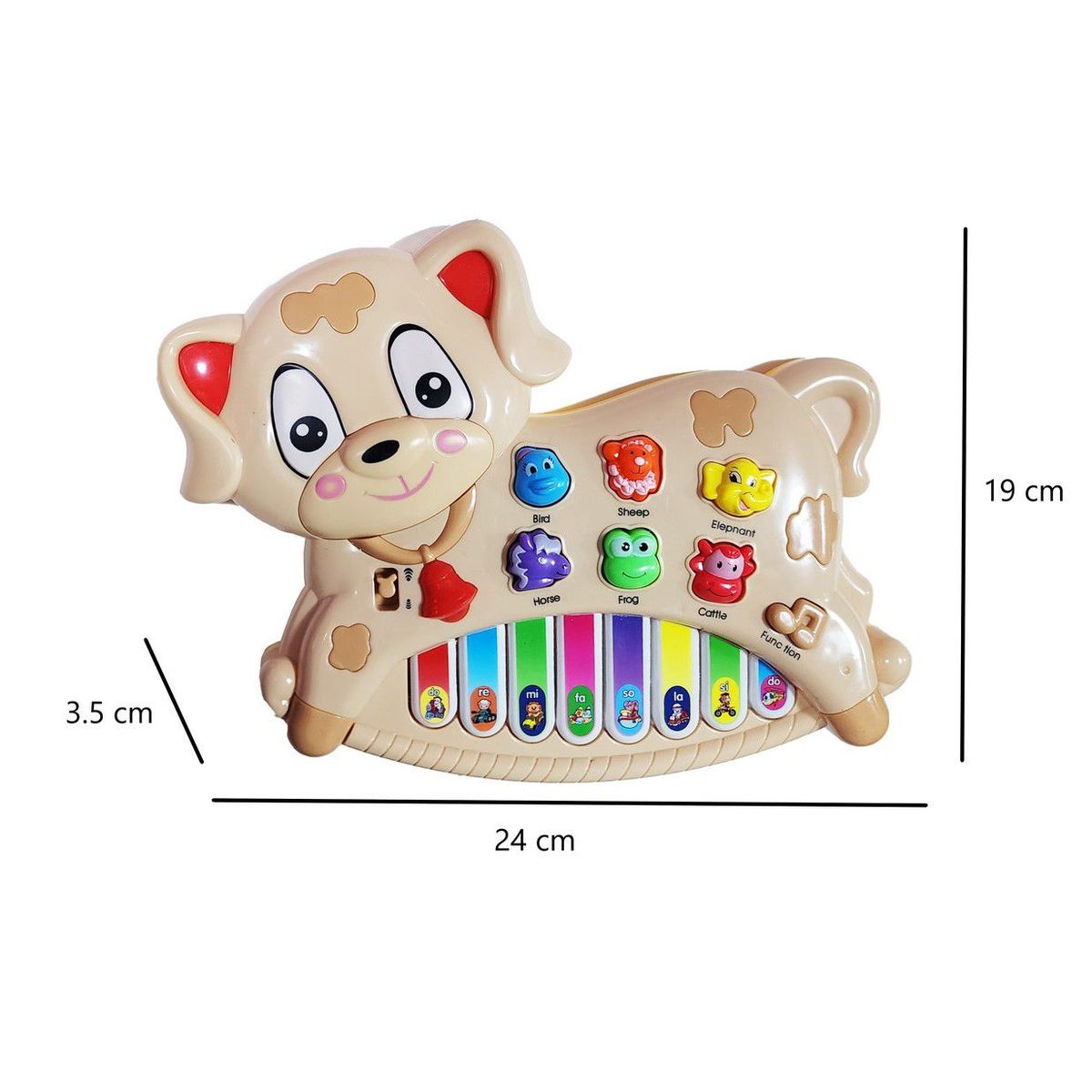 DAYOSHOP - Piano Organeta Perro Animales Musical Bebes Niño bateria