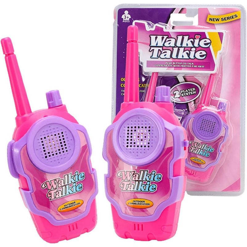 DAYOSHOP - Juguete Walkie Talkies Boquitoquis Niña Fucsia Baterias