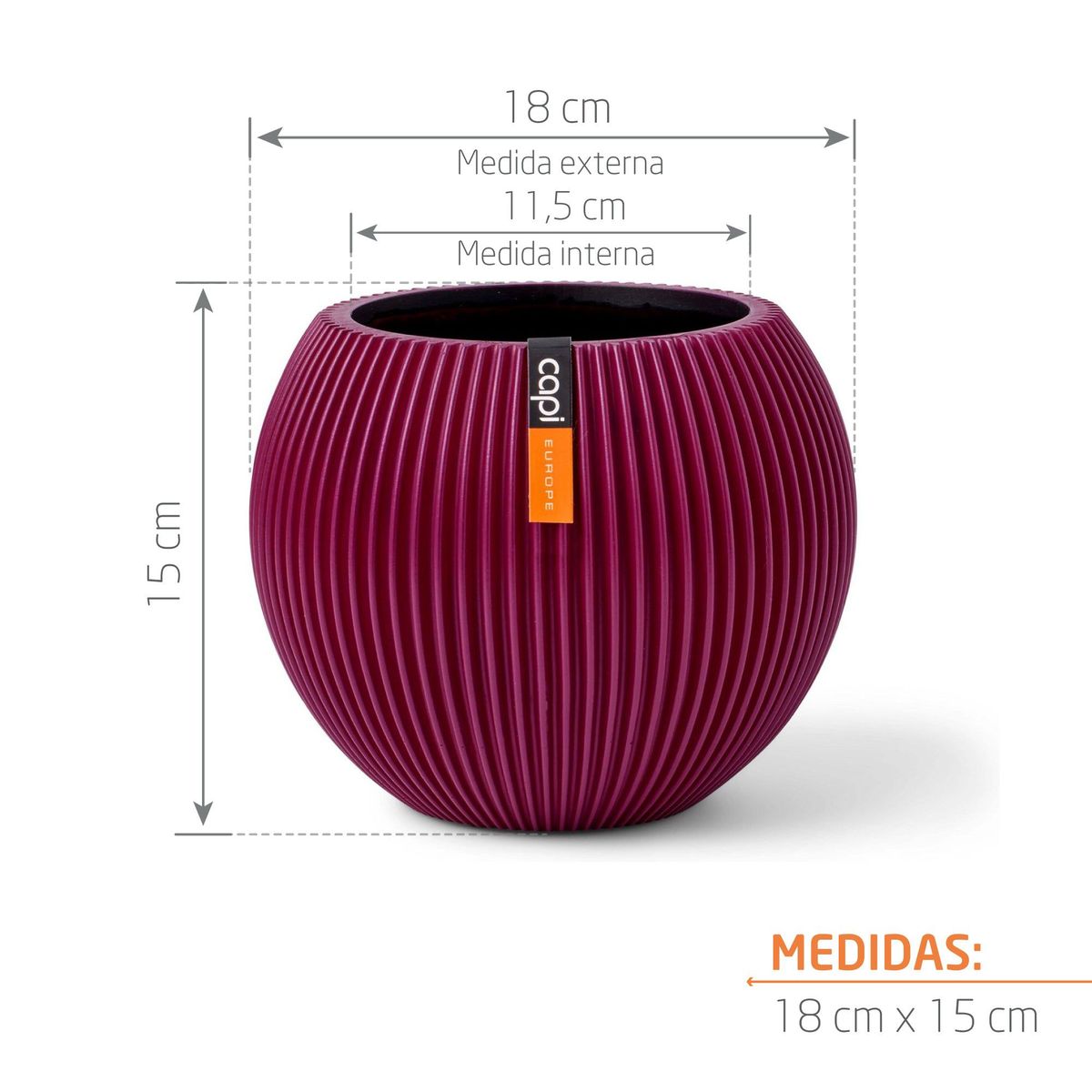 TUMATERA - Matera Ball Groove 18 Cm Morado